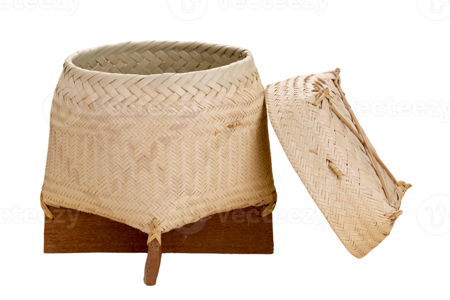 Beige basket isolated on a transparent background png