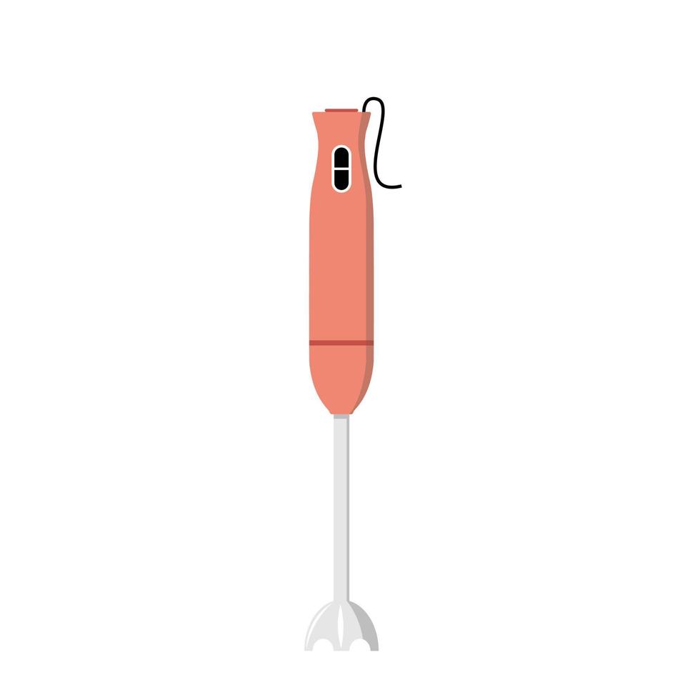Hand blender flat silhouette vector in pastel color. Color cooking electric utensil icon. Set of colorful symbols for kitchen concept. Kitchen gadgets. Kitchenware