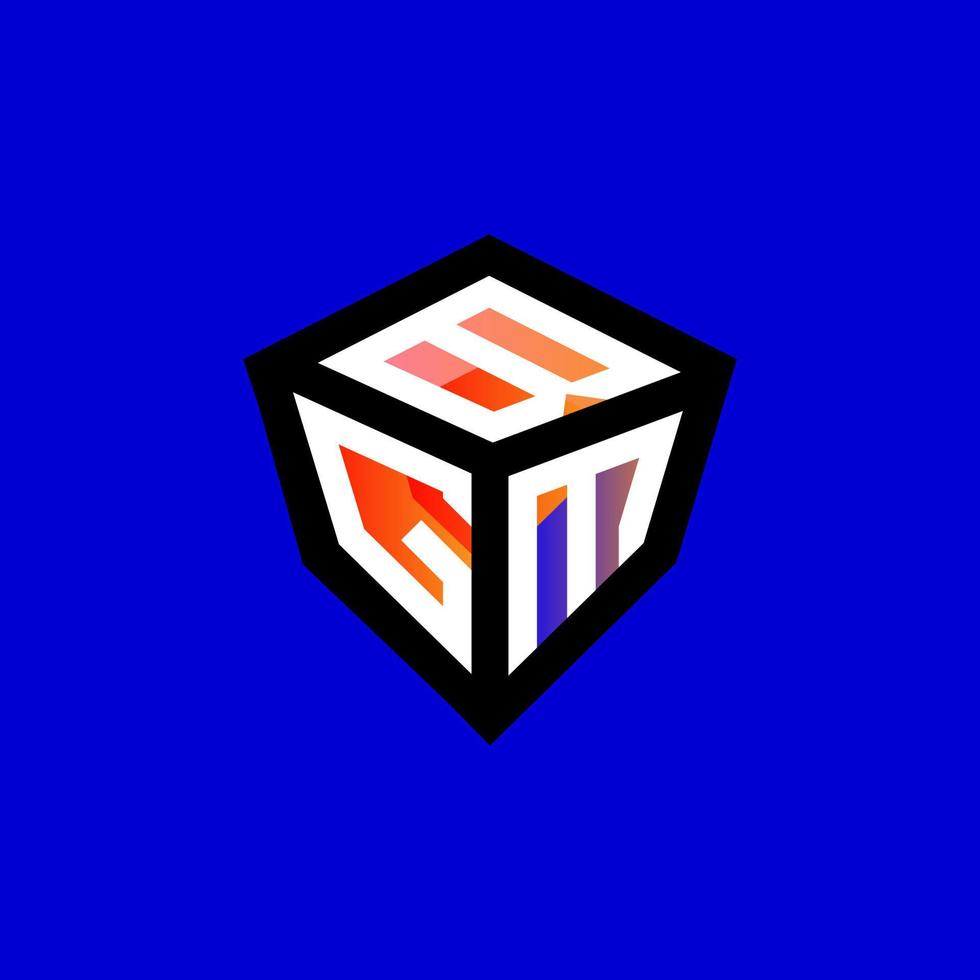 BGM letter logo creative design with vector graphic, BGM simple and modern logo.