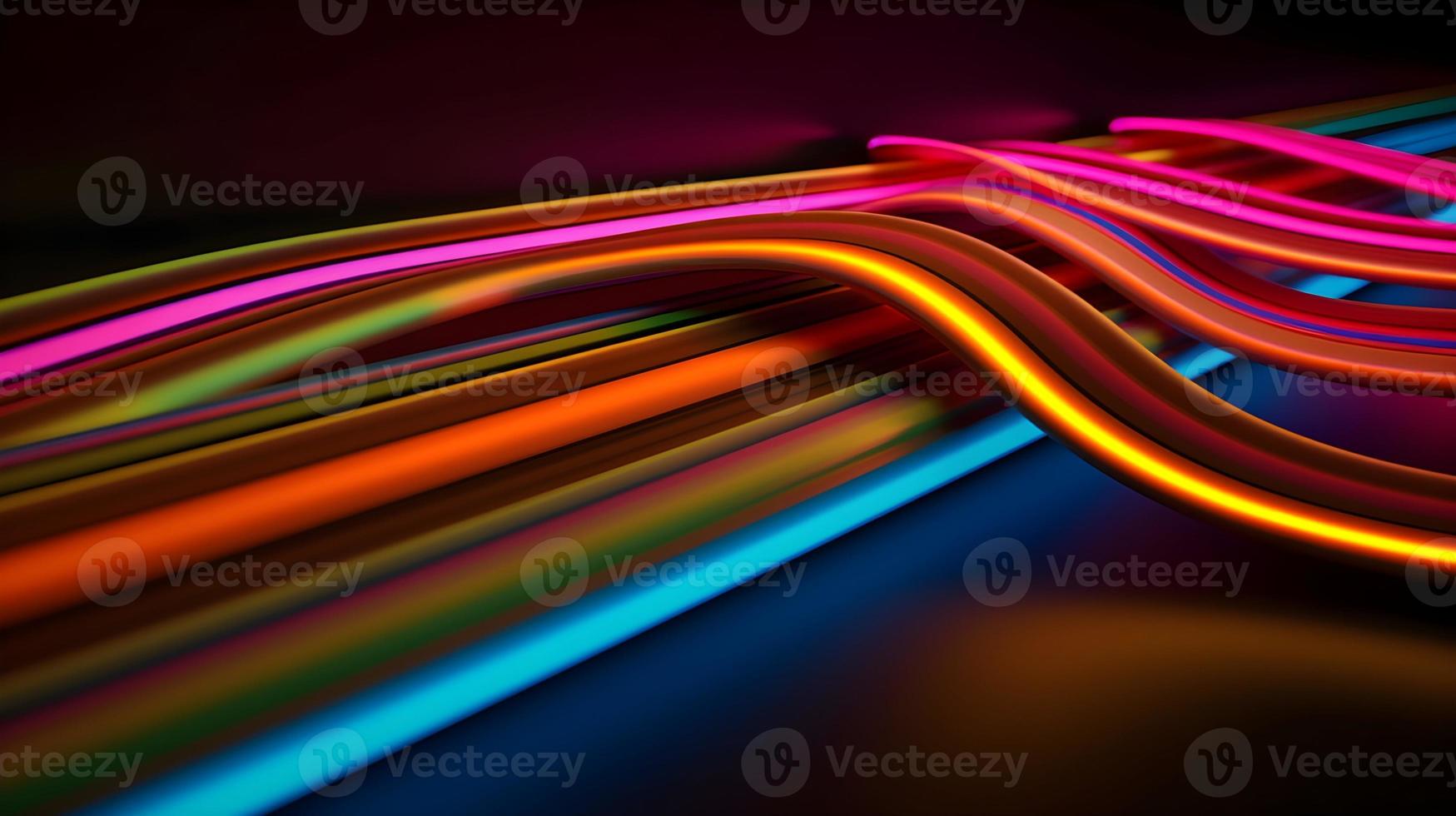 Abstract Background of Colorful Neon Lines photo