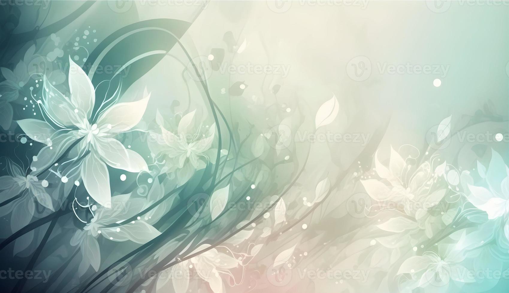 Ethereal Flowery Light Background with Copy Space photo