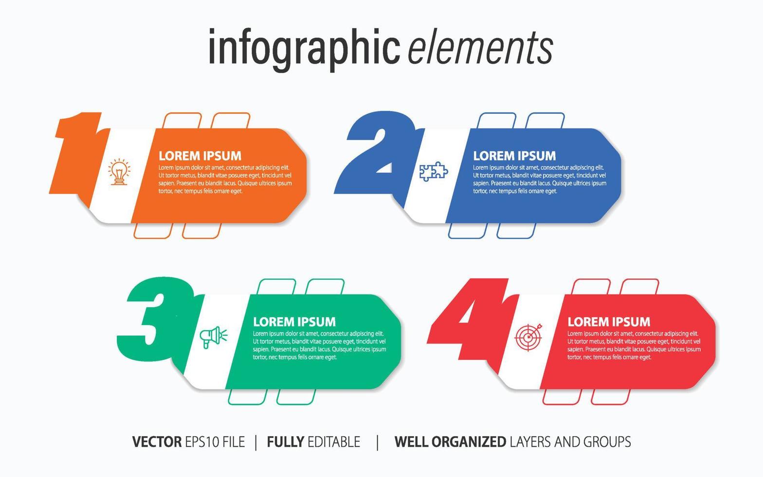 Business Infographic with modern design vector. vector
