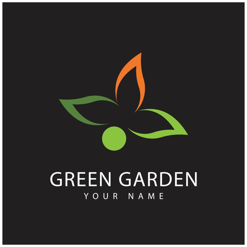 verde jardín logo vector y símbolo