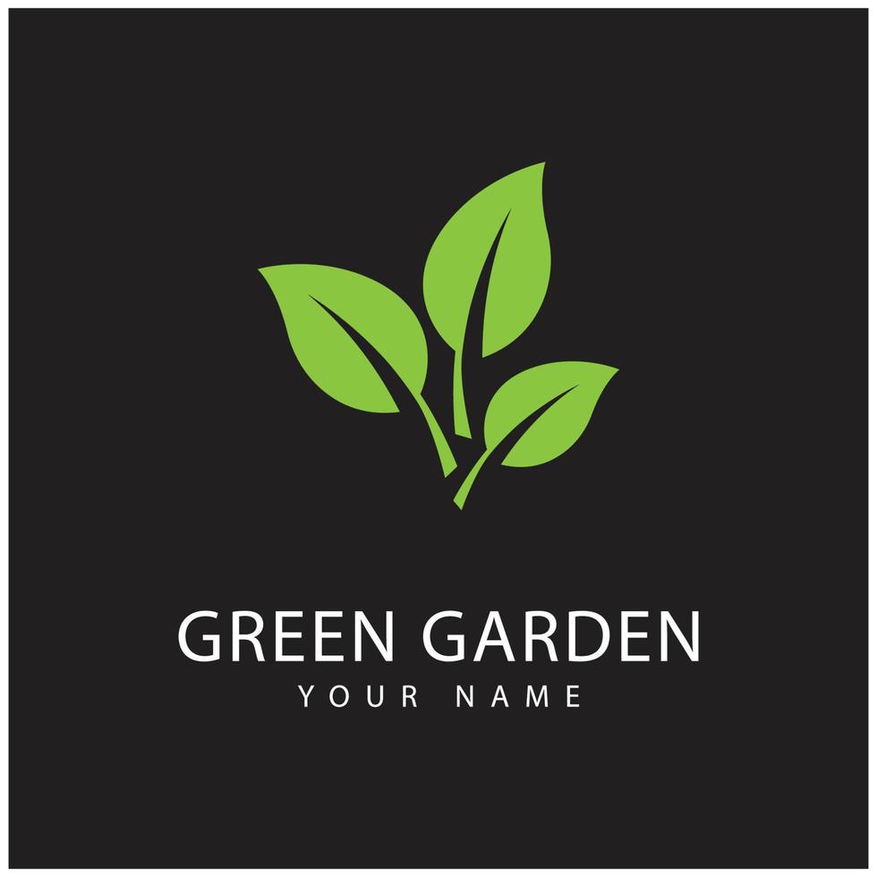 verde jardín logo vector y símbolo