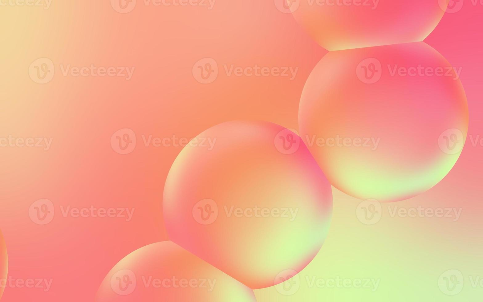 Smooth water bubble background. Transparent bubble drops on pastel gradient background. Pastel water bubbles. Suitable for poster, cover, backdrop, presentation, etc. photo