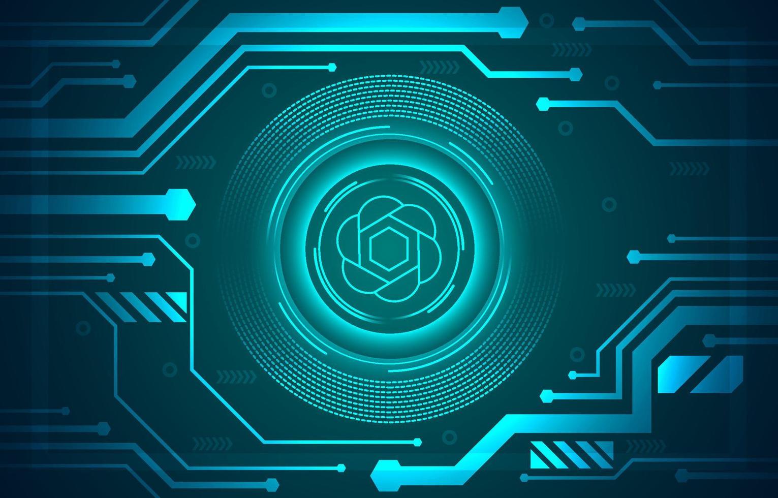 AI Technology Background vector