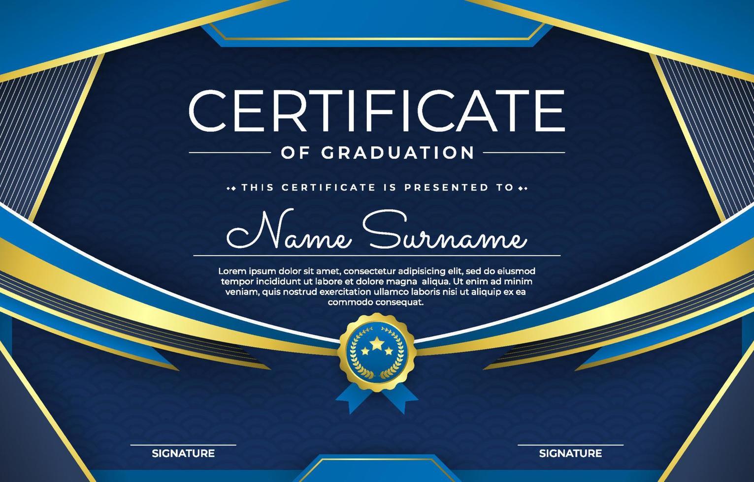 Education Certificate Background vector