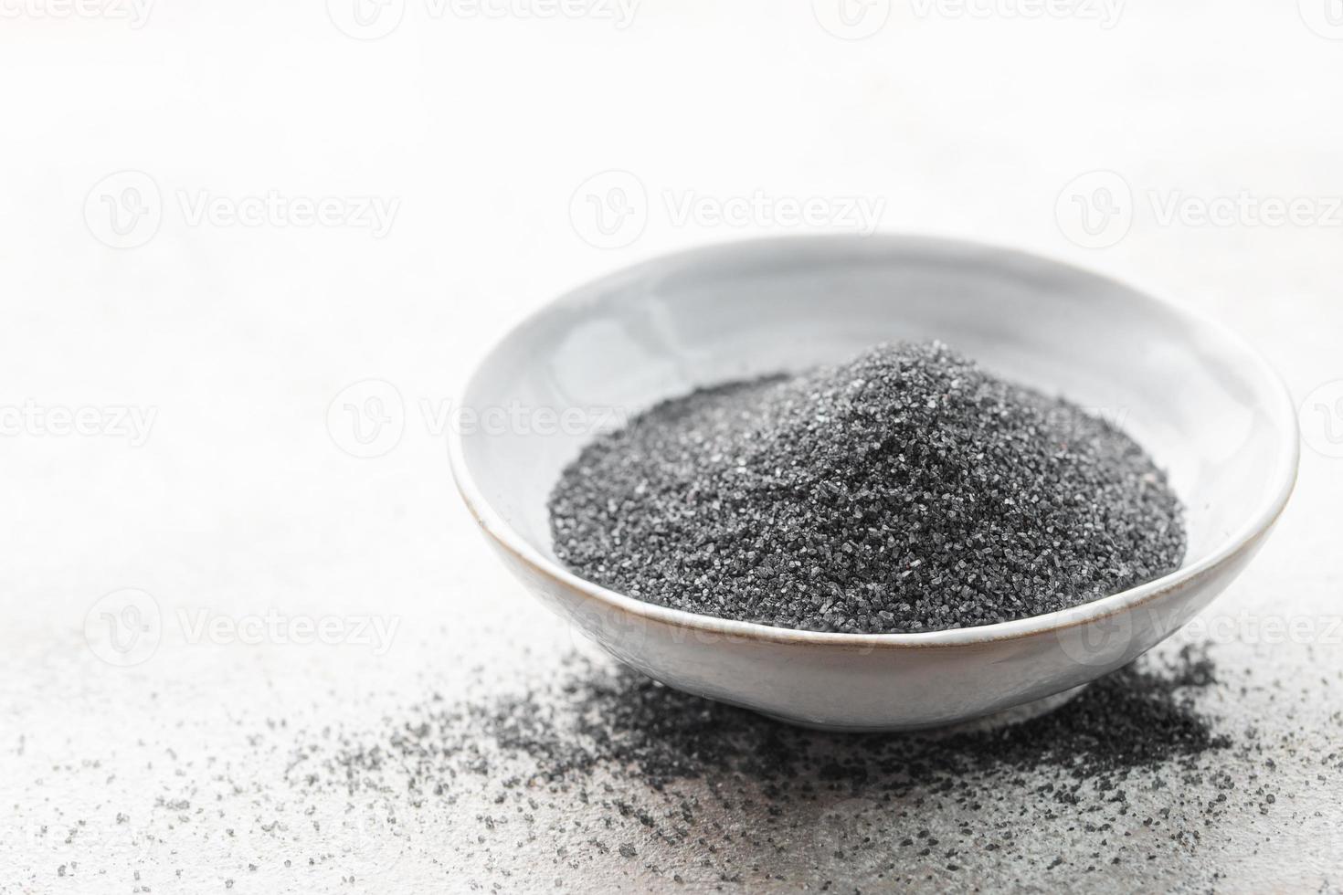 Hawaiian black  lava sea salt photo