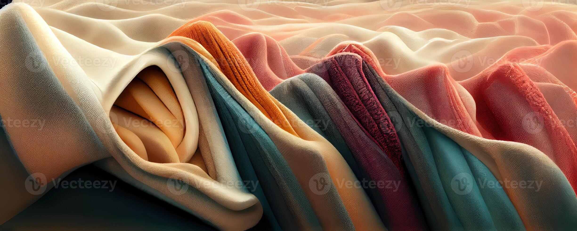 illustration of soft colorful fabric texture and background photo