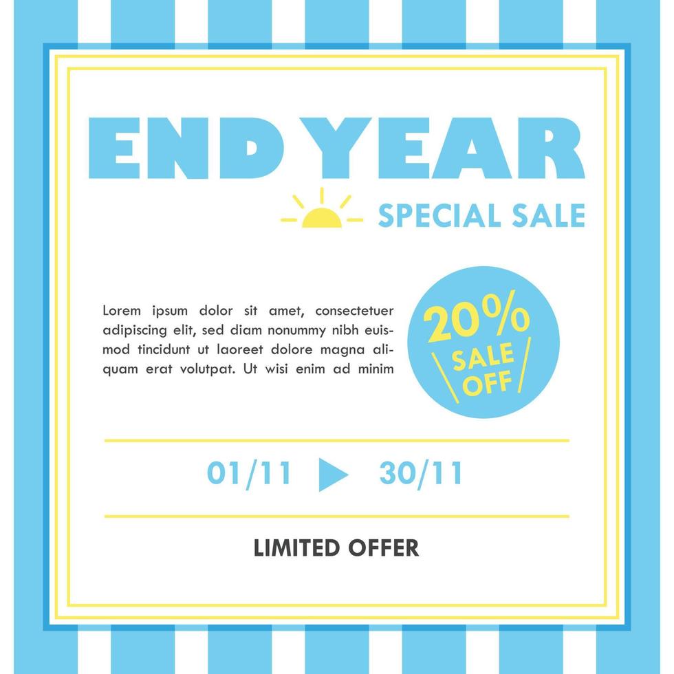 Sweet and cute colorful social media template bundle design vector