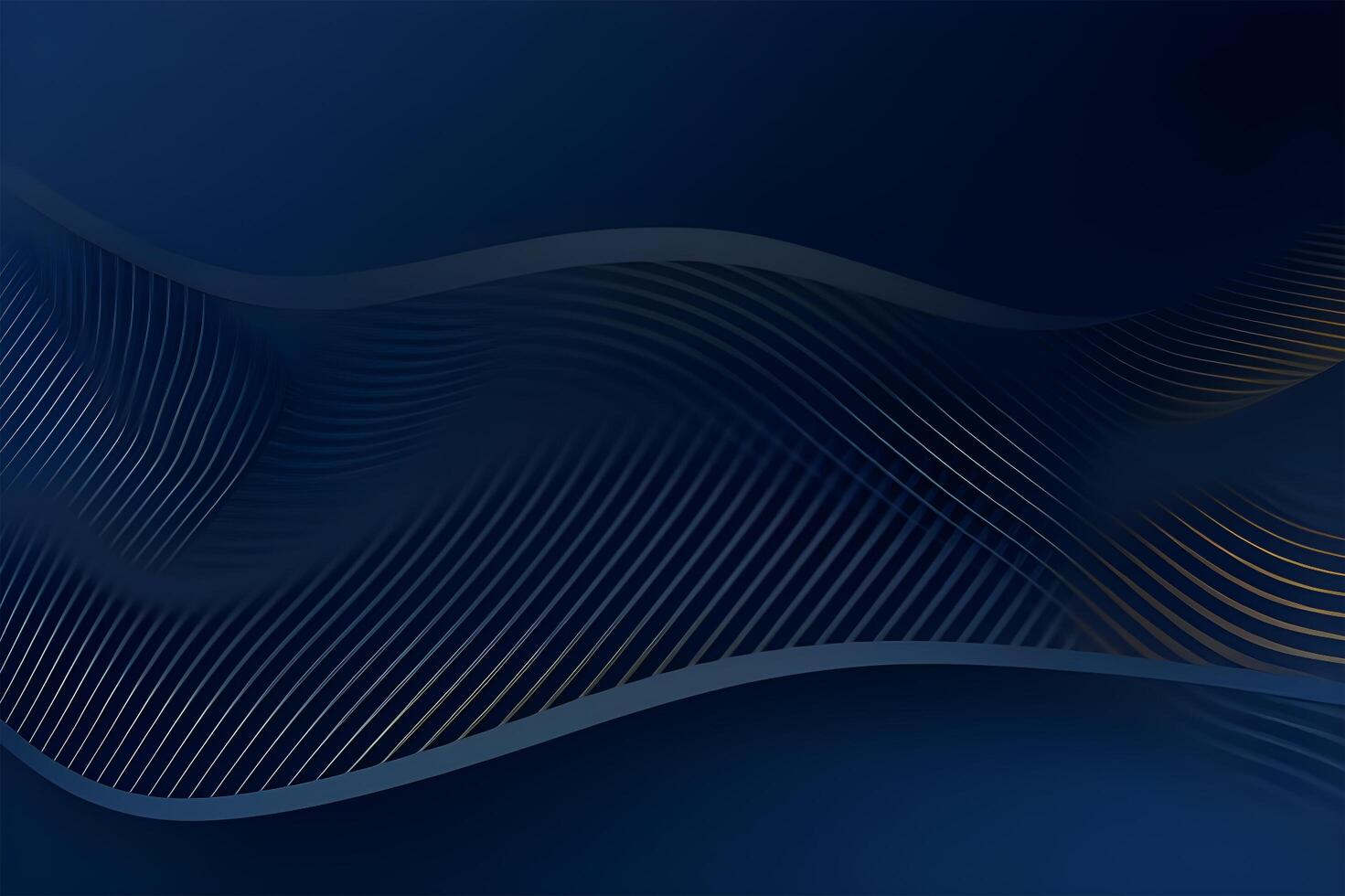 3d modern wave curve abstract presentation background. Luxury paper cut background. Abstract decoration, golden pattern, halftone gradients, 3d blue dark background illustration. photo