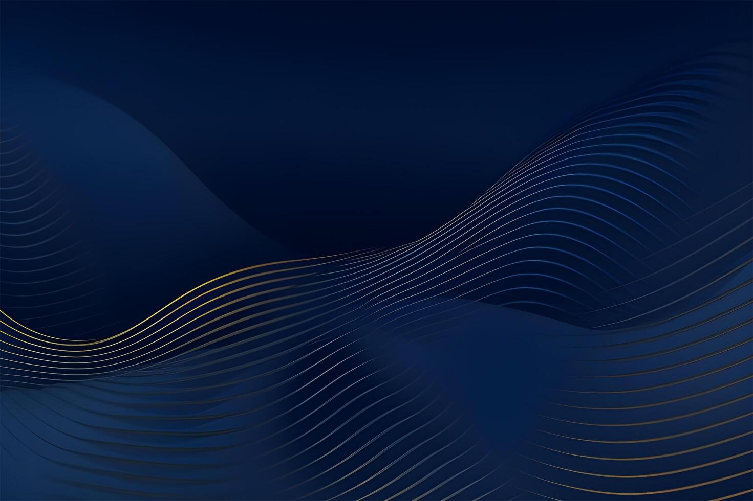 3d modern wave curve abstract presentation background. Luxury paper cut background. Abstract decoration, golden pattern, halftone gradients, 3d blue dark background illustration. photo