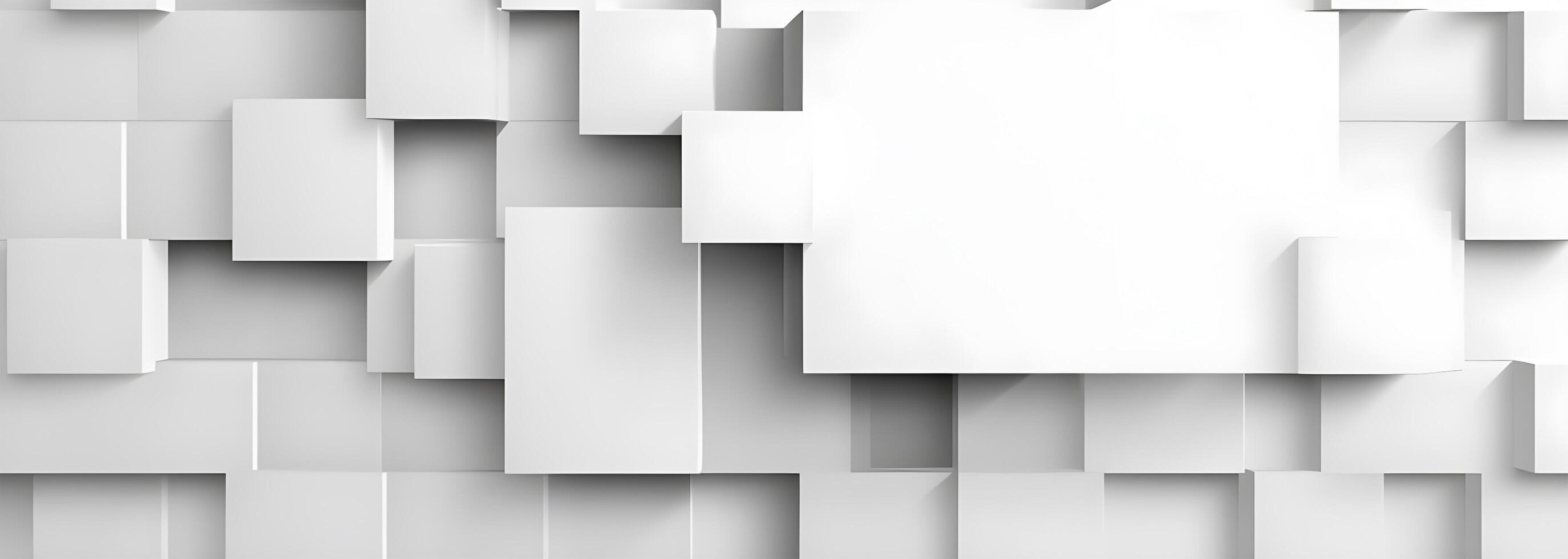 geometric background with white squares of paper background. photo