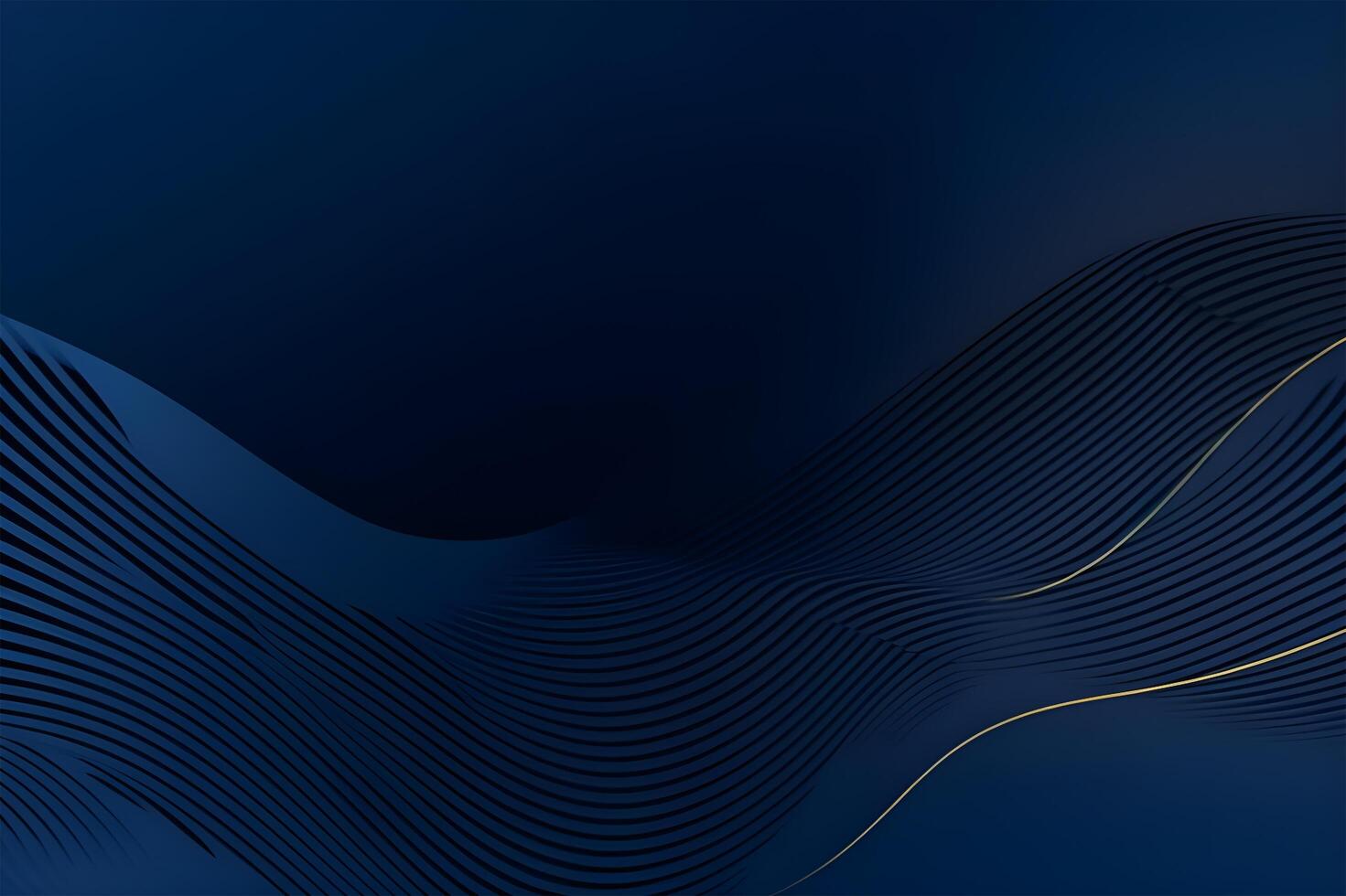 3d modern wave curve abstract presentation background. Luxury paper cut background. Abstract decoration, golden pattern, halftone gradients, 3d blue dark background illustration. photo