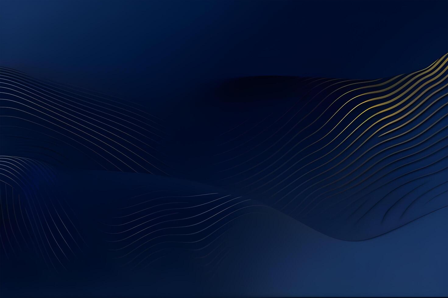 3d modern wave curve abstract presentation background. Luxury paper cut background. Abstract decoration, golden pattern, halftone gradients, 3d blue dark background illustration. photo