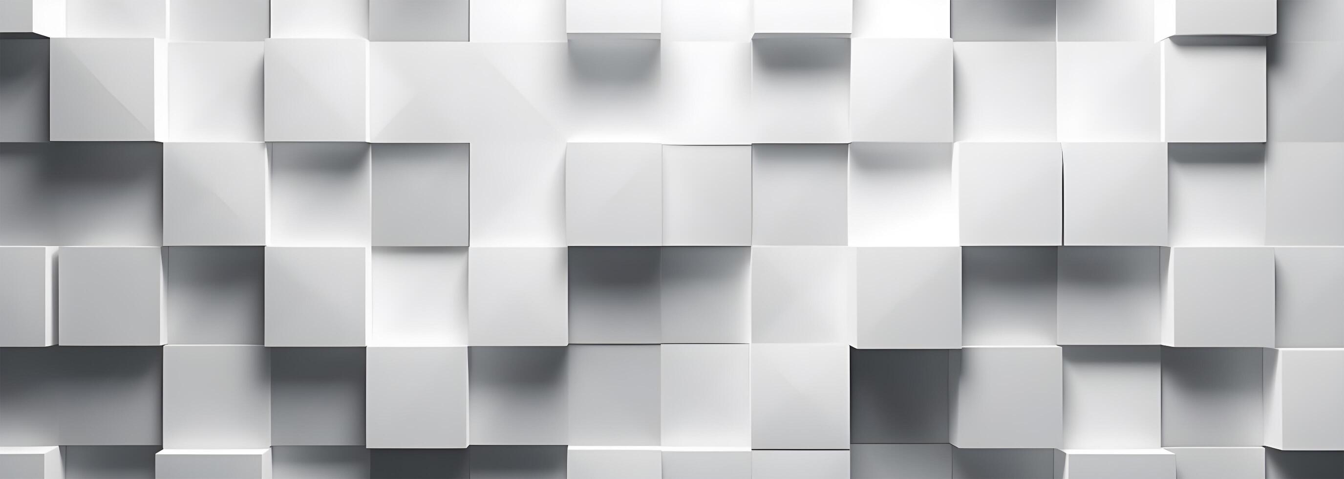 geometric background with white squares of paper background. photo