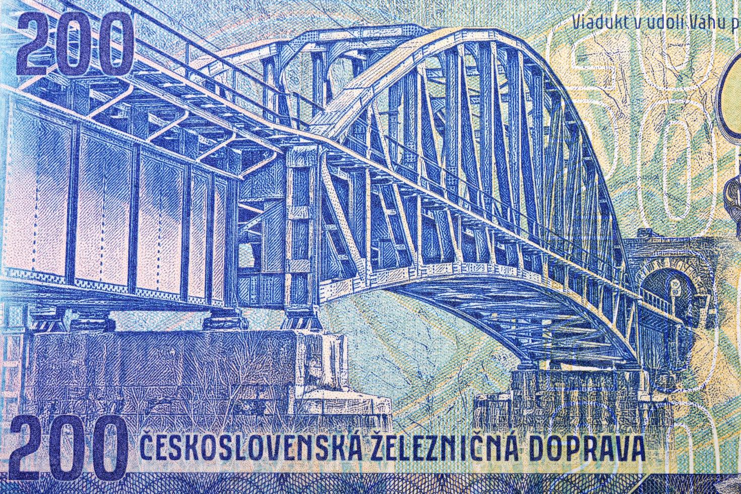 Viaduct in udoli vahu near Strzechom from money photo