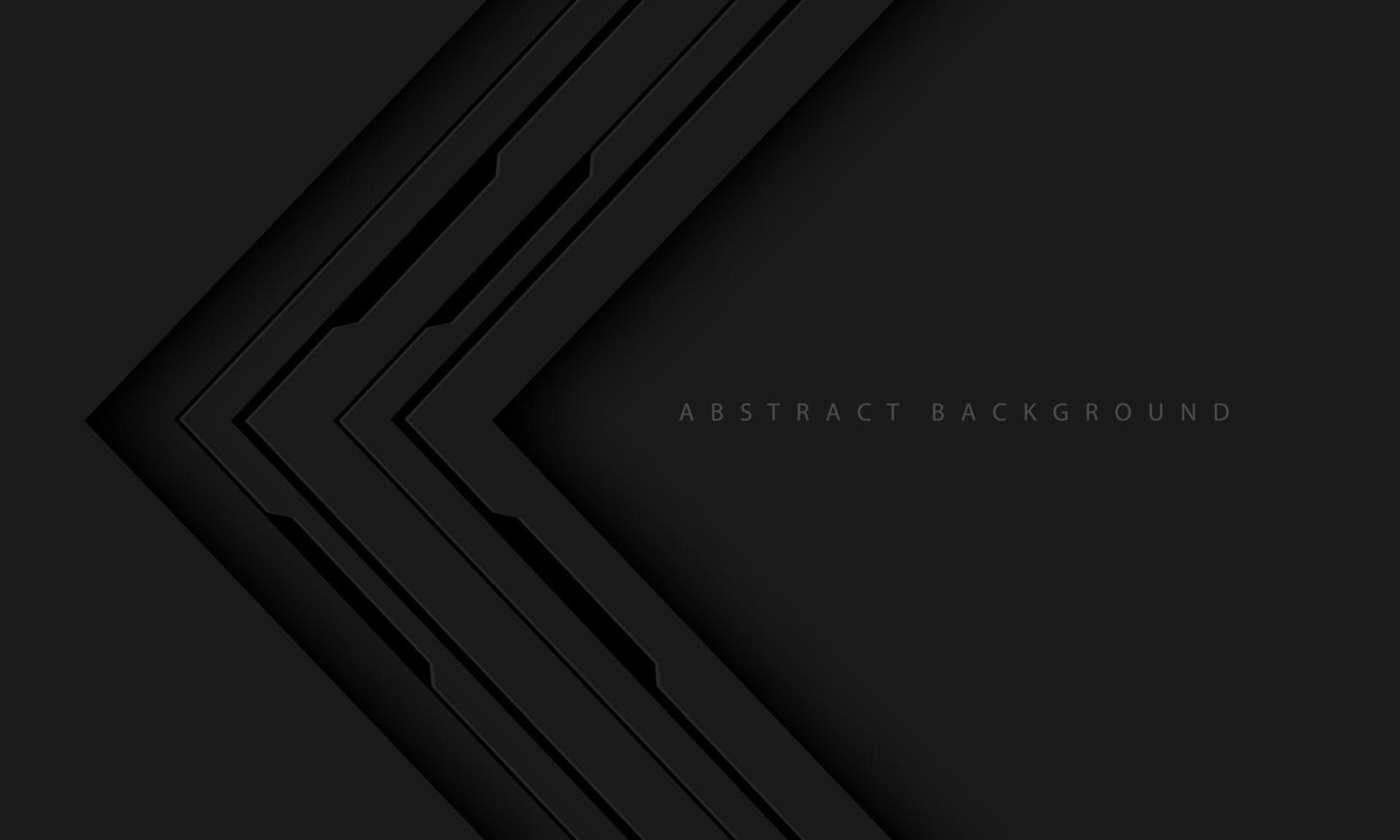 Abstract black arrow cyber line circuit direction geometric on grey blank space futuristic technology design modern vector