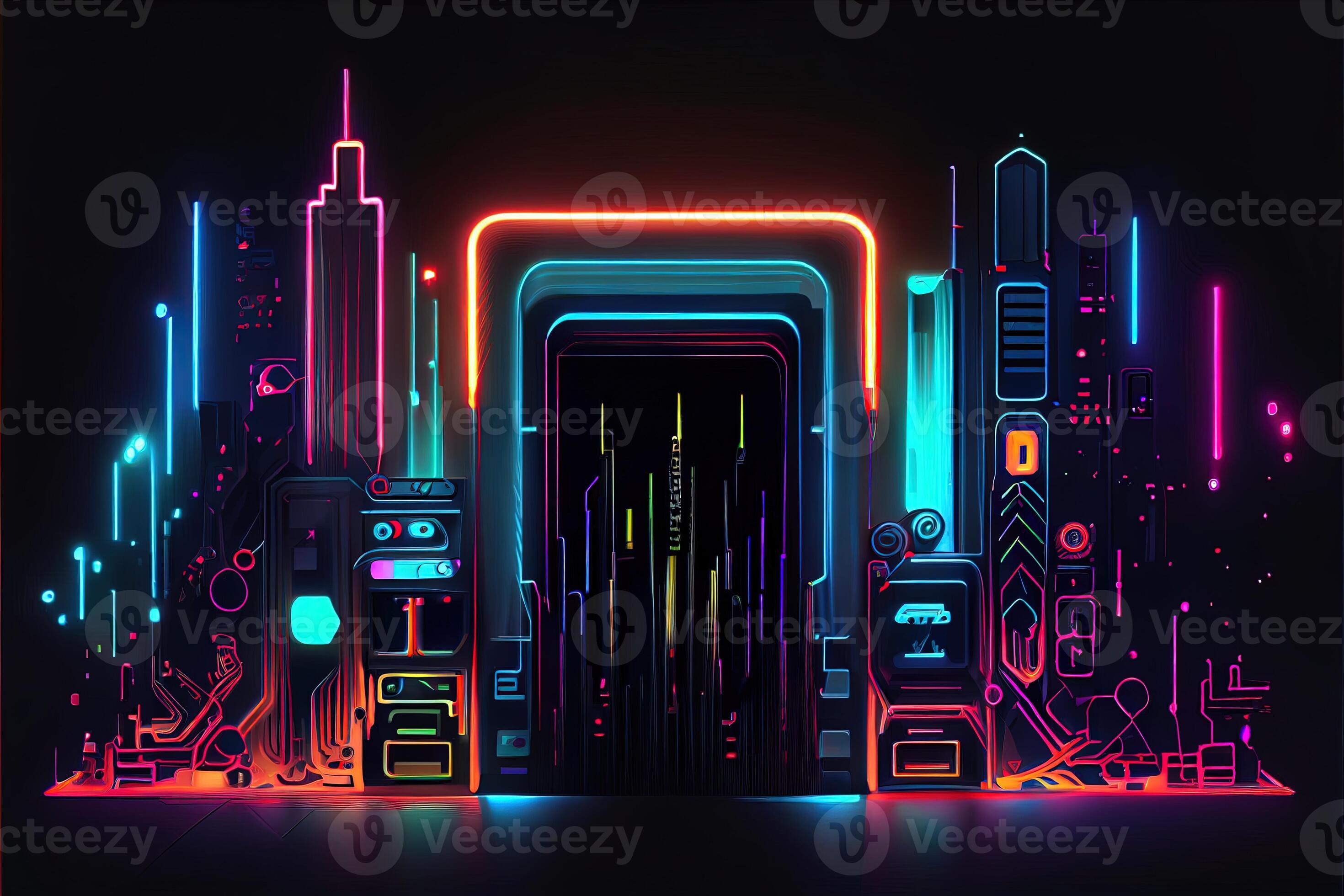 Generative AI illustration of gaming background, abstract