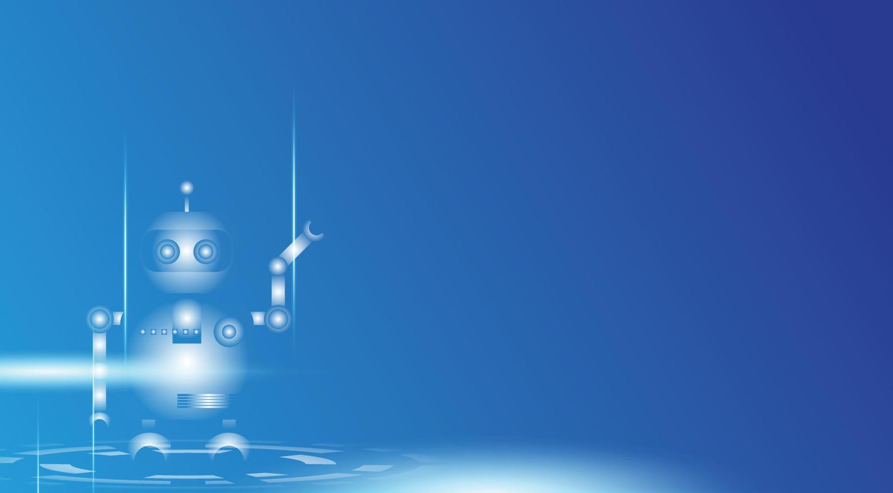 digital science fiction background with robotic object vector