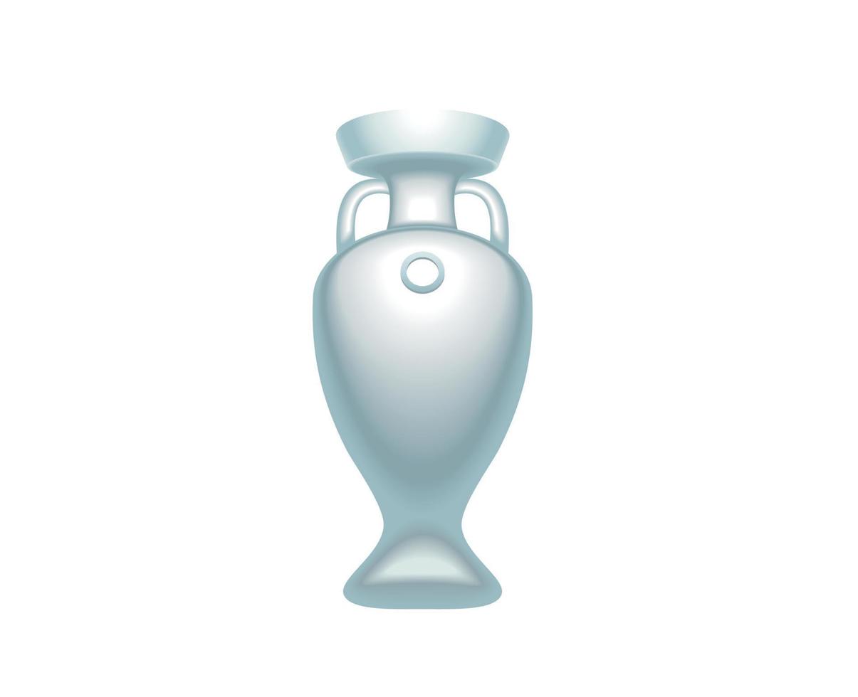 euro 2024 uefa trofeo oficial logo símbolo europeo fútbol americano final diseño vector ilustración