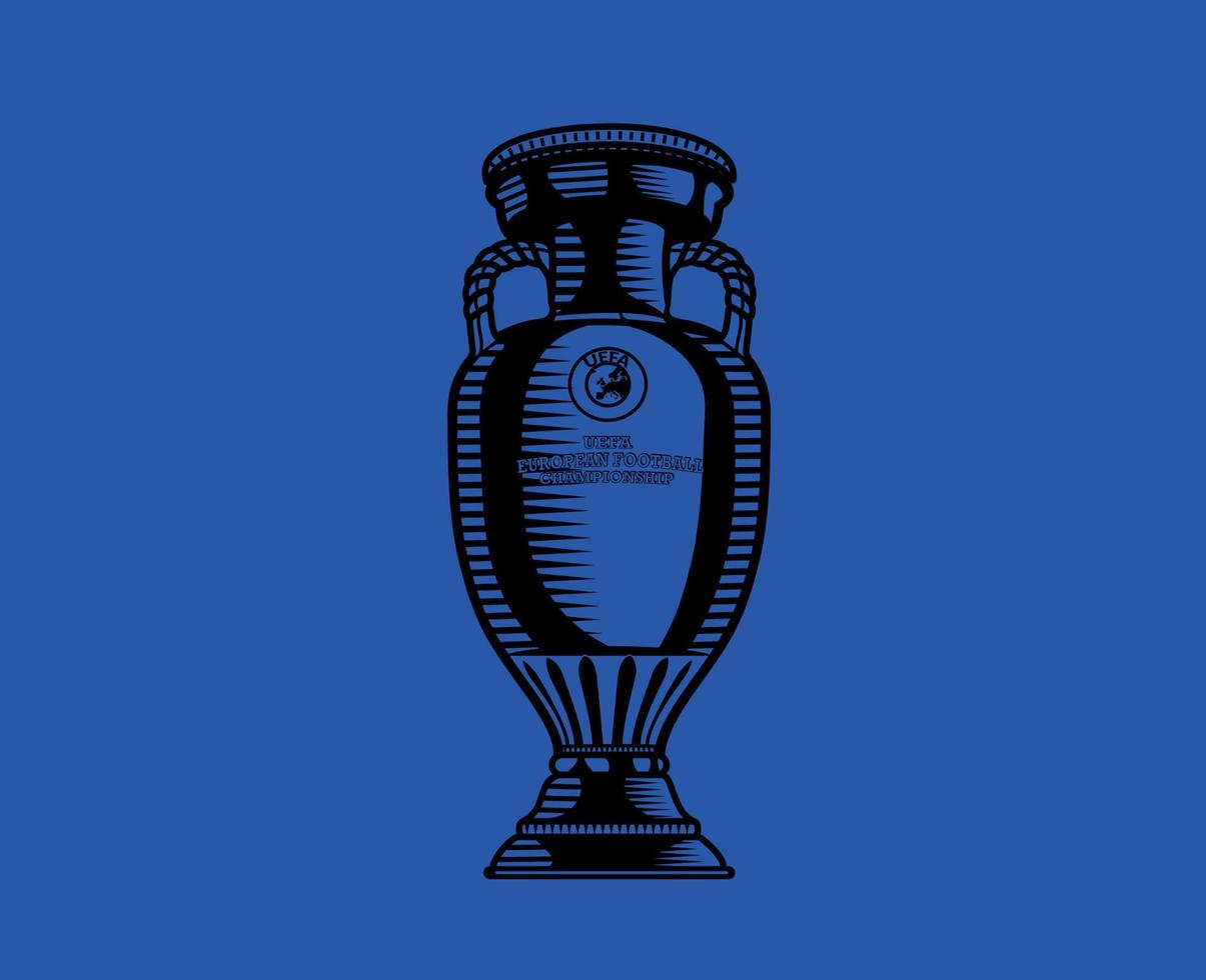 Euro Trophy Uefa official logo Symbol Black European Football final
