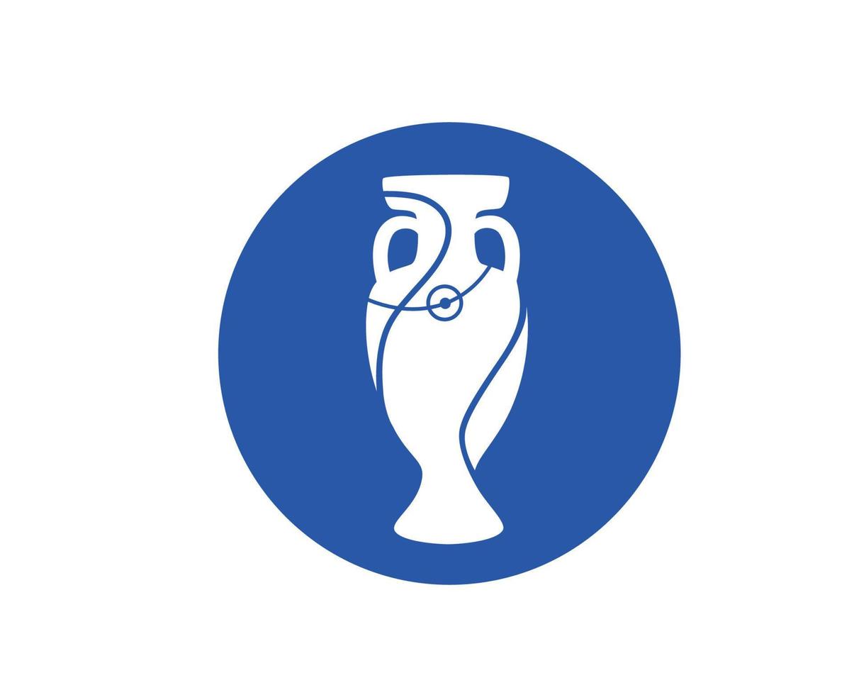 euro 2024 Alemania trofeo logo símbolo europeo fútbol americano final diseño vector ilustración azul