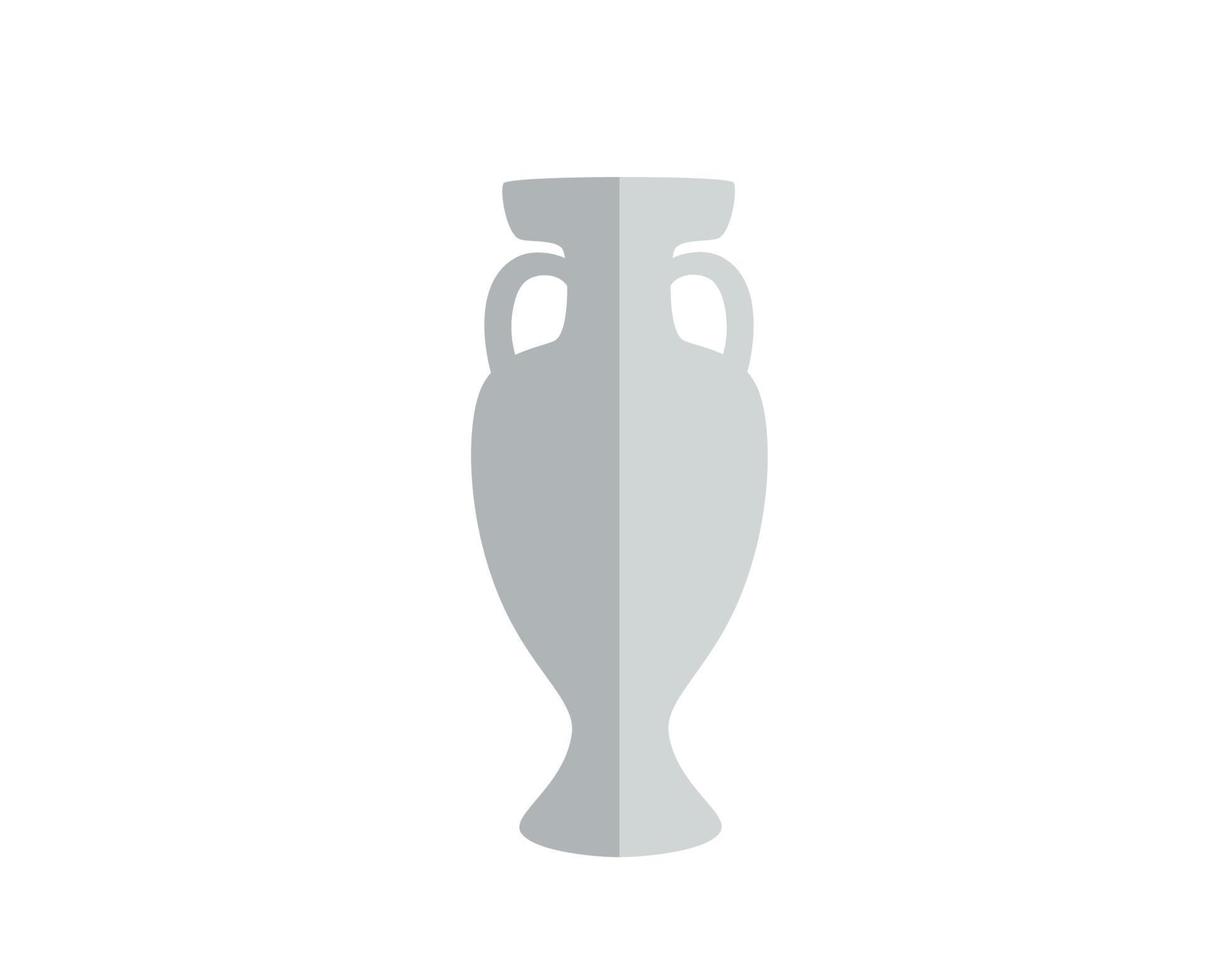 Euro 2024 Germany Trophy official logo Gray Symbol European Football final Design Vector illustration