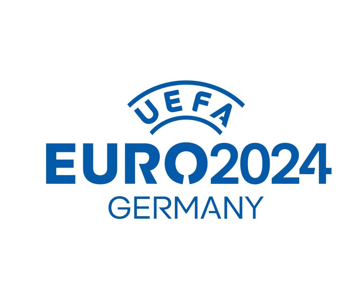 Euro 2024 Germany Symbol logo official Name Blue European Football final Design illustration Vector