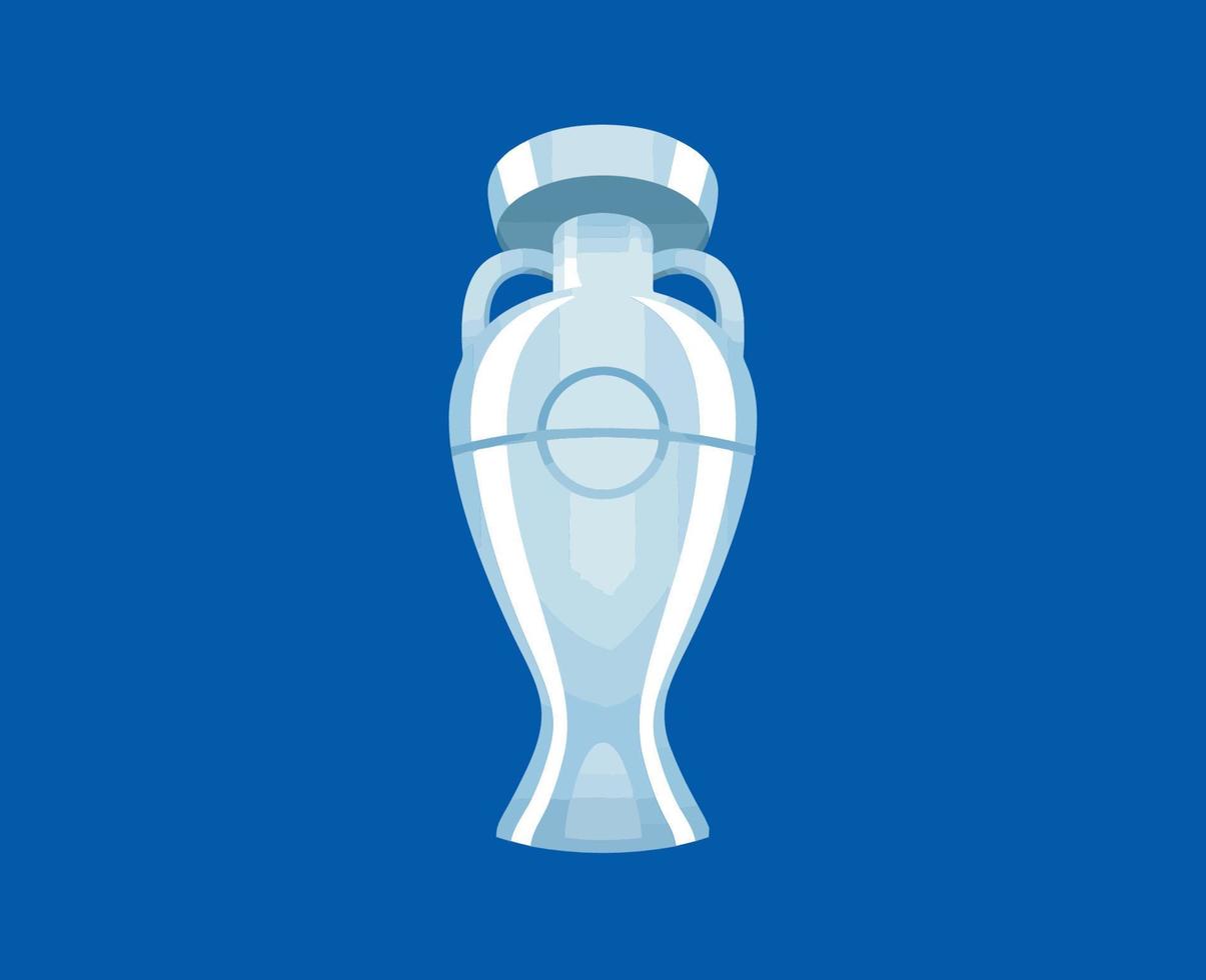 euro trofeo europeo fútbol americano final diseño ilustración vector con azul antecedentes