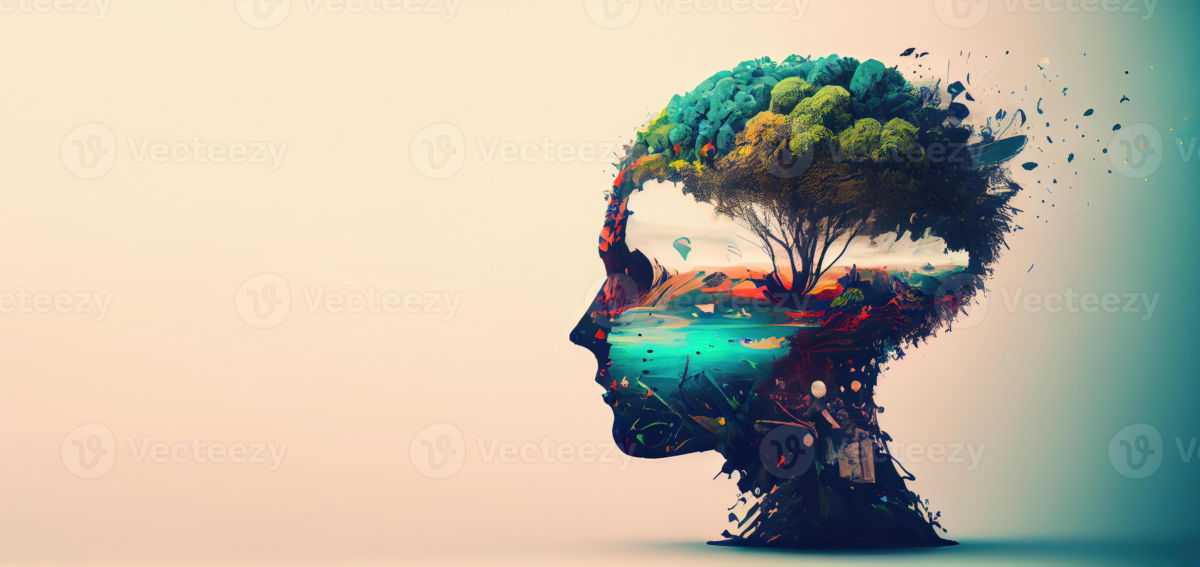 Generative AI illustration of annual collective mind concept art ...