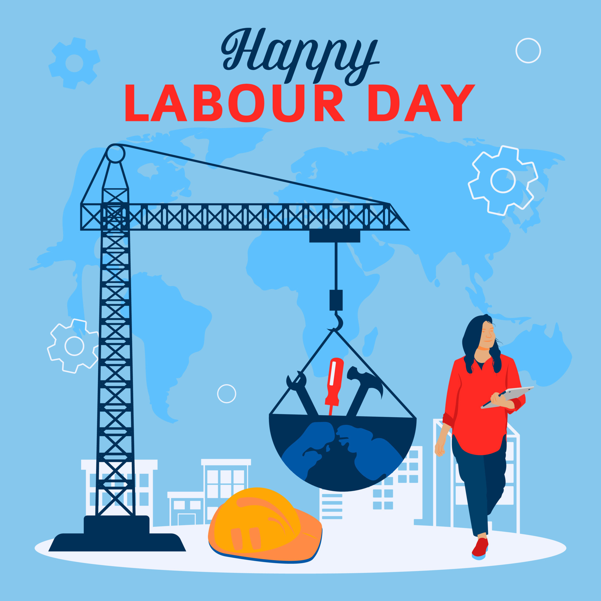 World Labour Day Concept Illustration With Character For Social Media