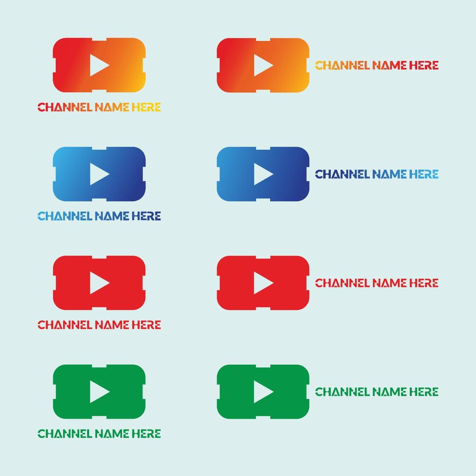 Channel and video logo design. vector