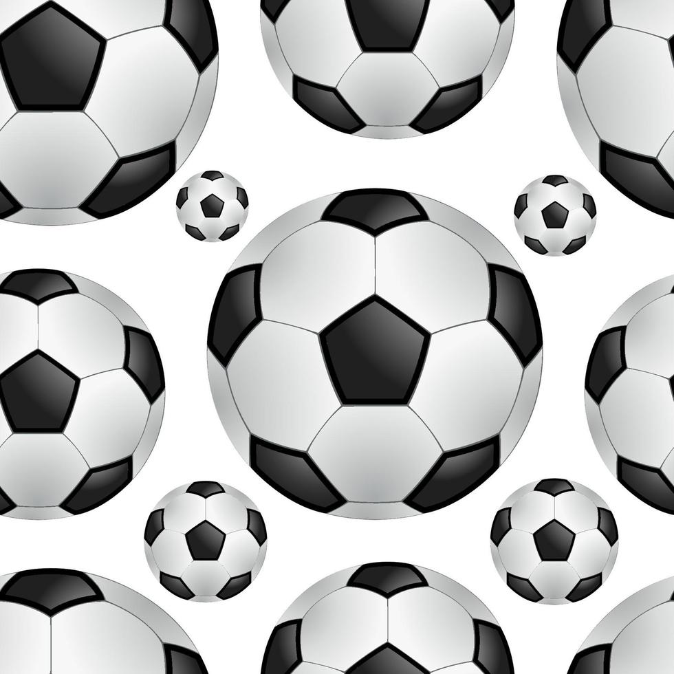 A pattern of soccer balls backgound vector