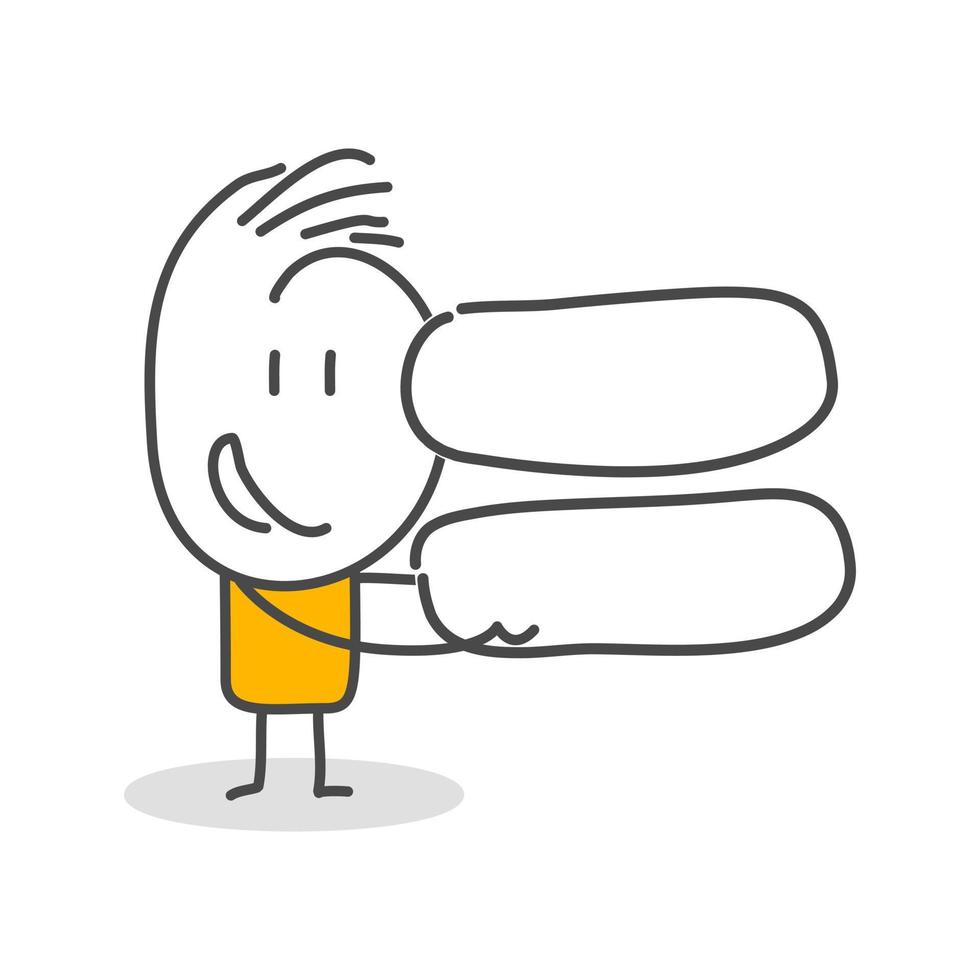Stick figures. Numbers. Hand drawn doodle line art cartoon design character. vector