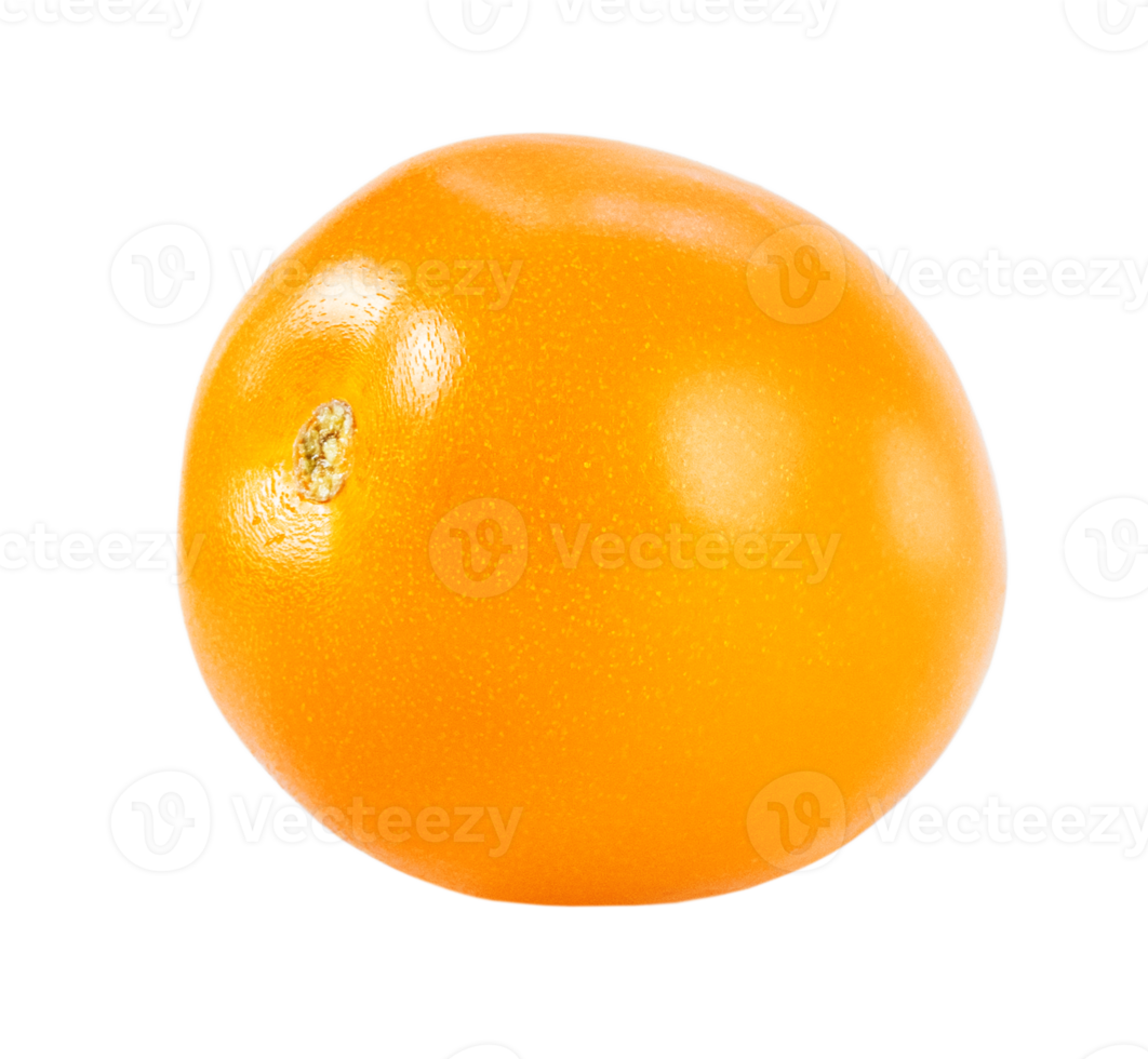 Yellow tomato isolated on transparent background. Stock photo png