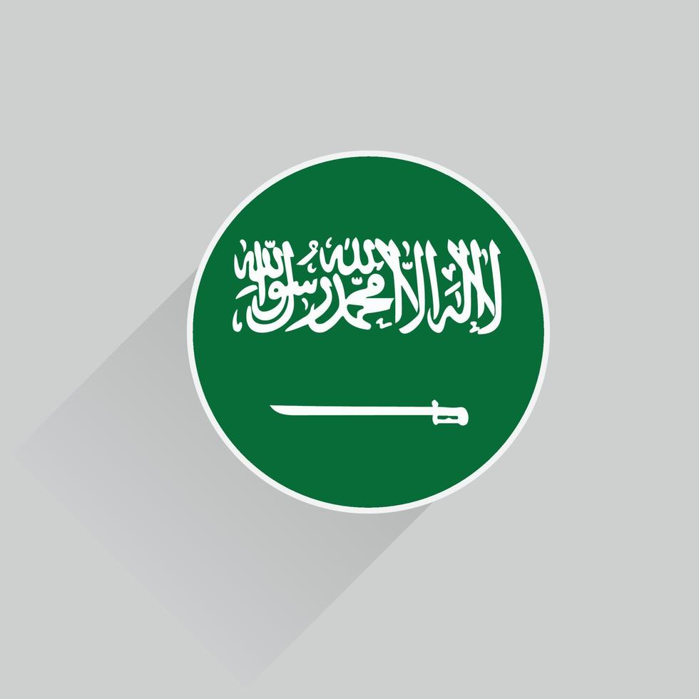 saudi arabia national flag vector icon, saudi arab flag 3d icon