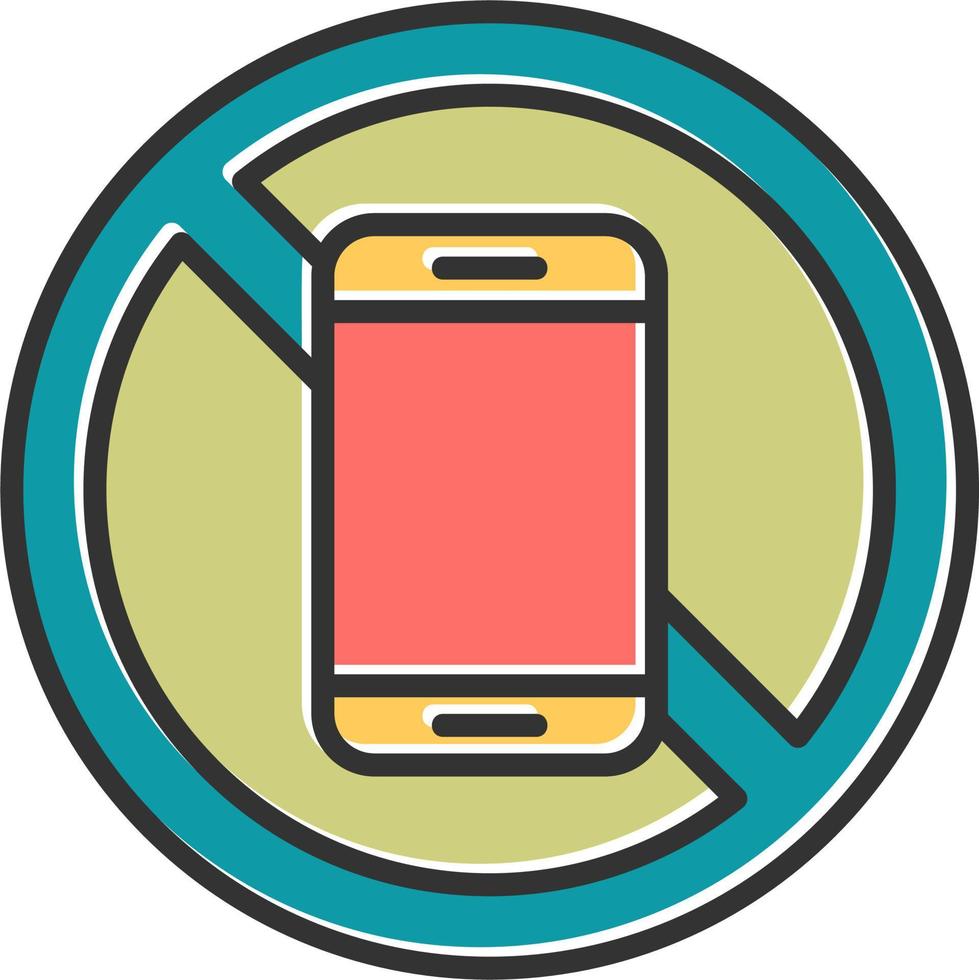 No Mobile Phone Vector Icon