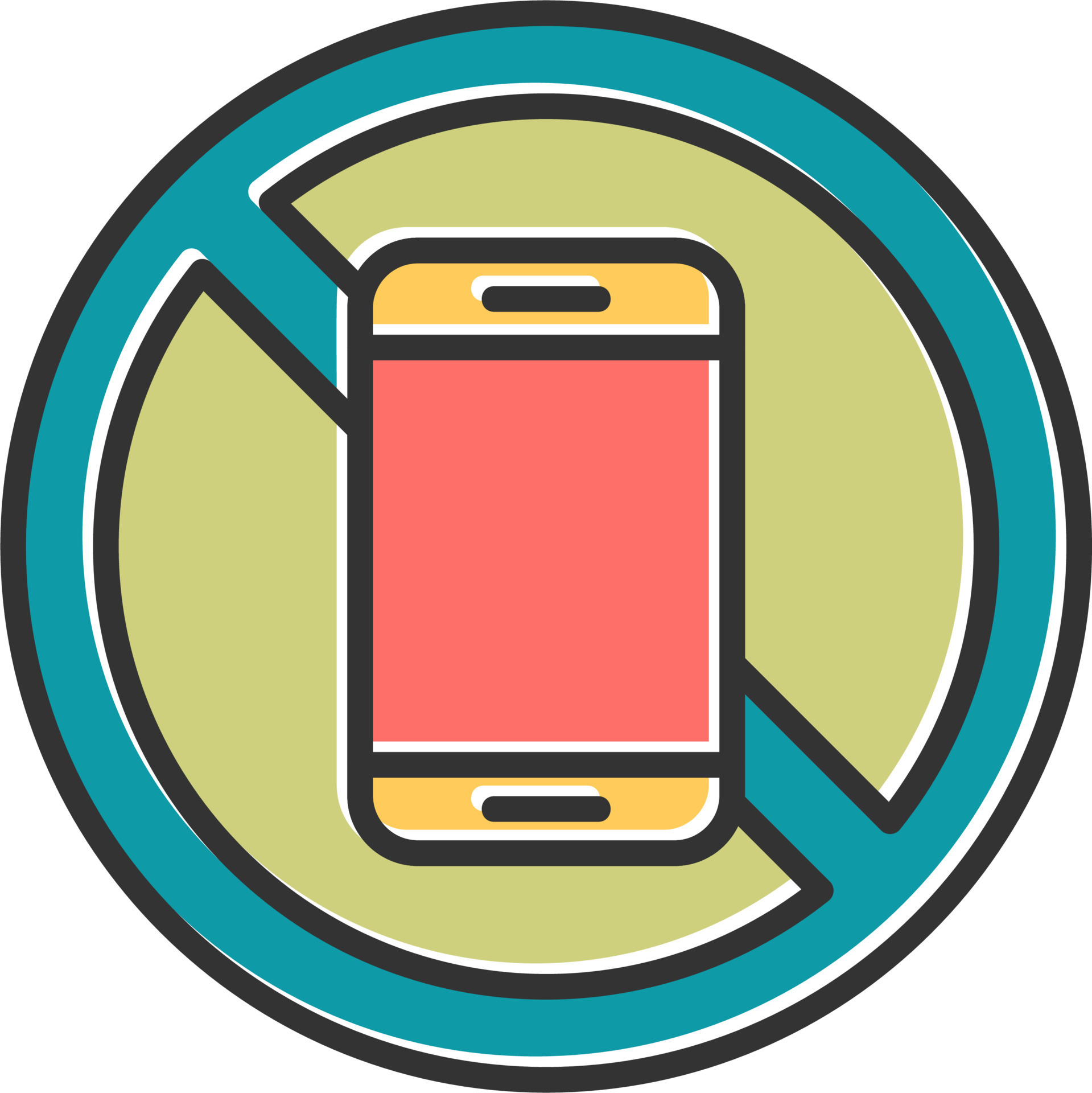 No Mobile Phone Vector Icon 22702208 Vector Art at Vecteezy