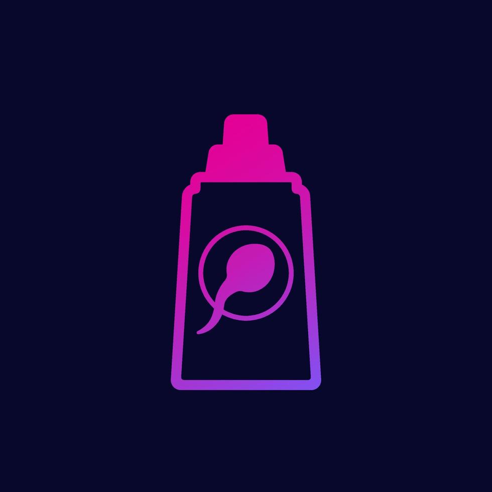spermicide icon, spermicidal gel tube vector