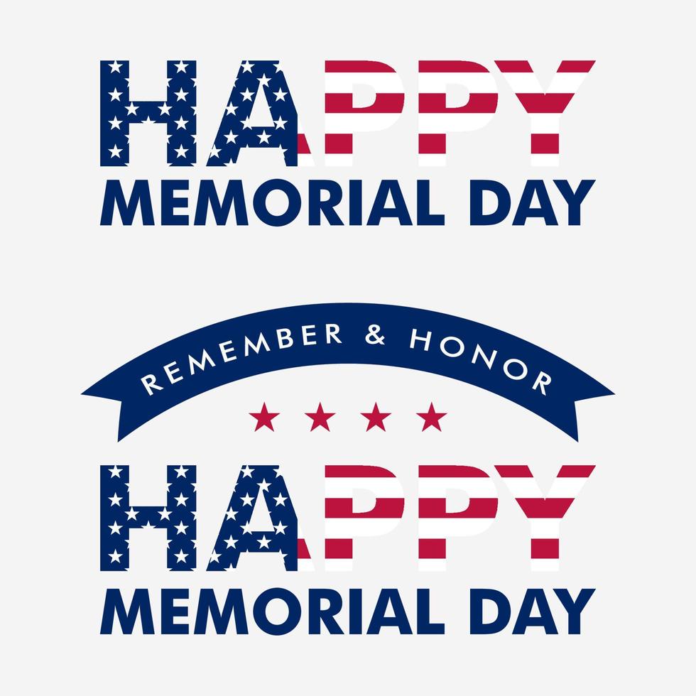 US memorial day Patriot proud label American flag and symbols National independence day 4th July vector