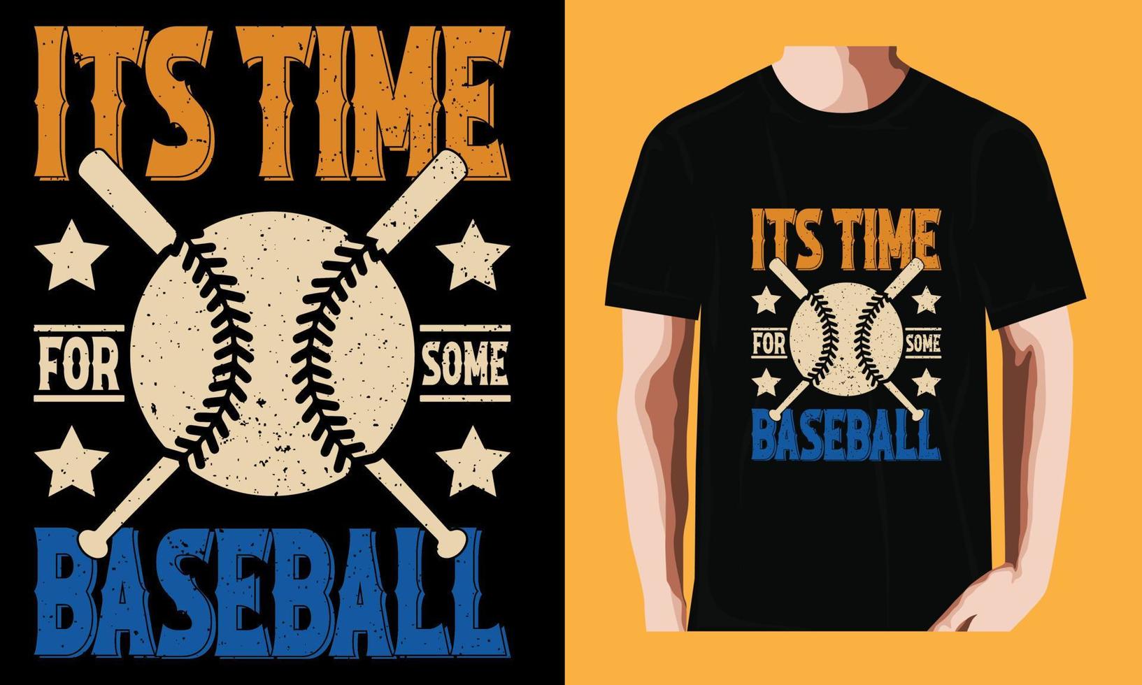 it's time for some baseball vector