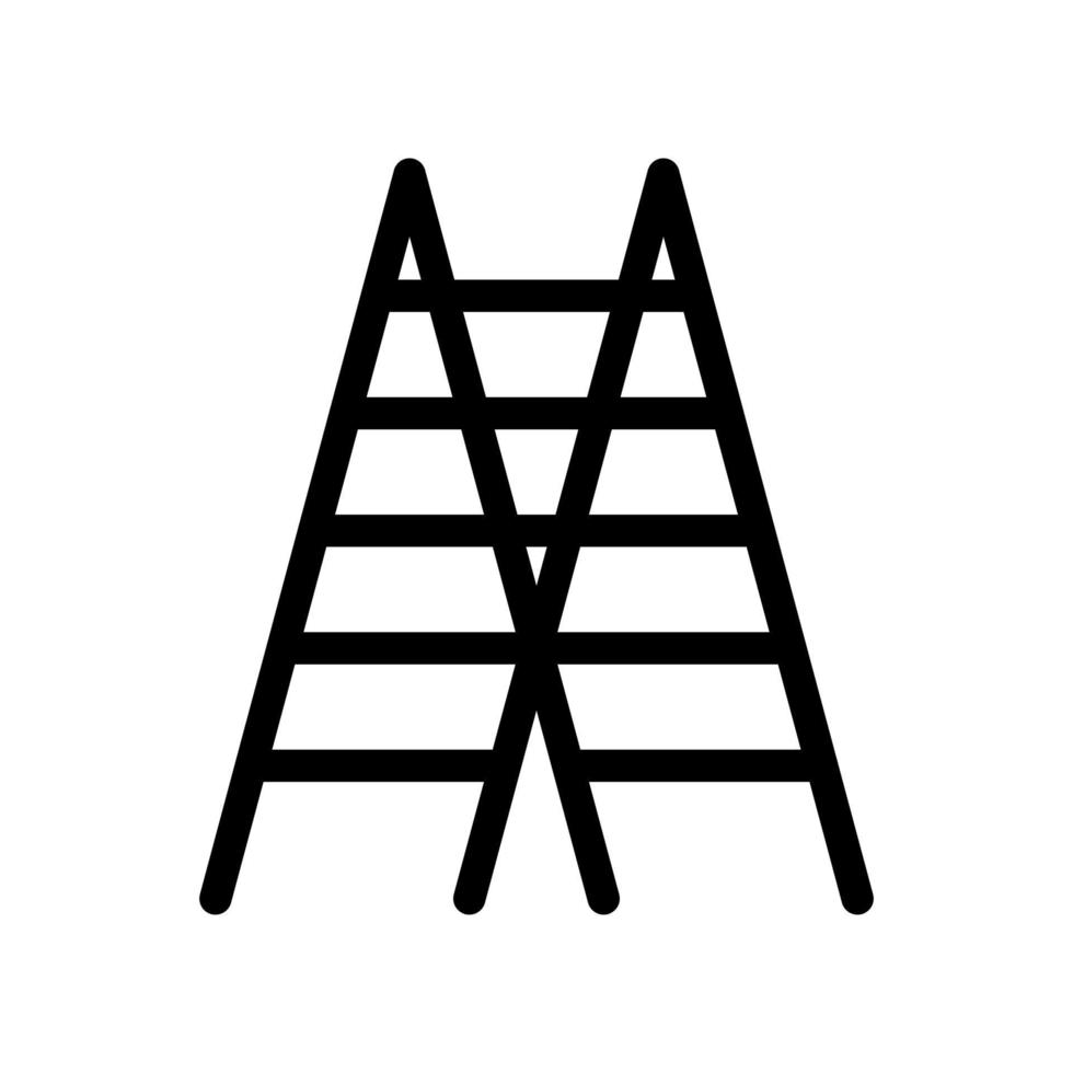 Ladder icon in line style design isolated on white background. Editable stroke. vector