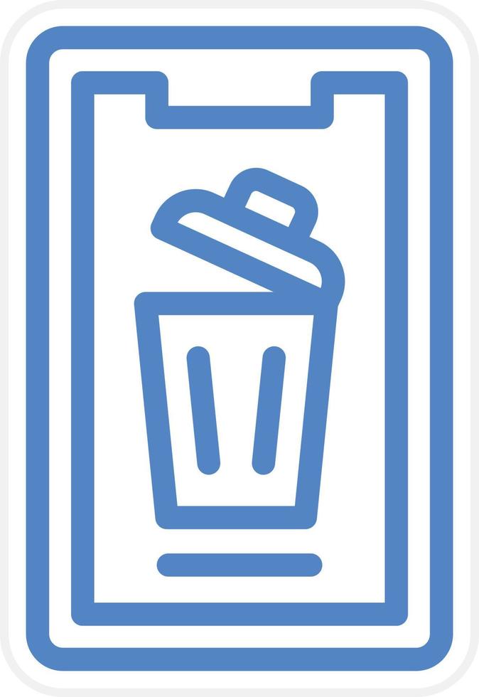 Mobile Bin Vector Icon Style