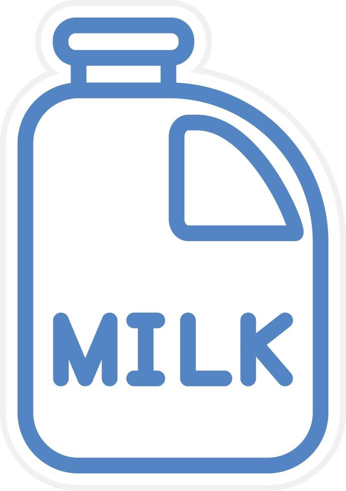 Milk Bottle Vector Icon Style