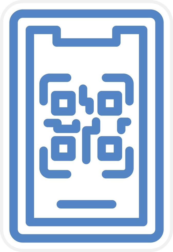 Mobile Qr Code Vector Icon Style