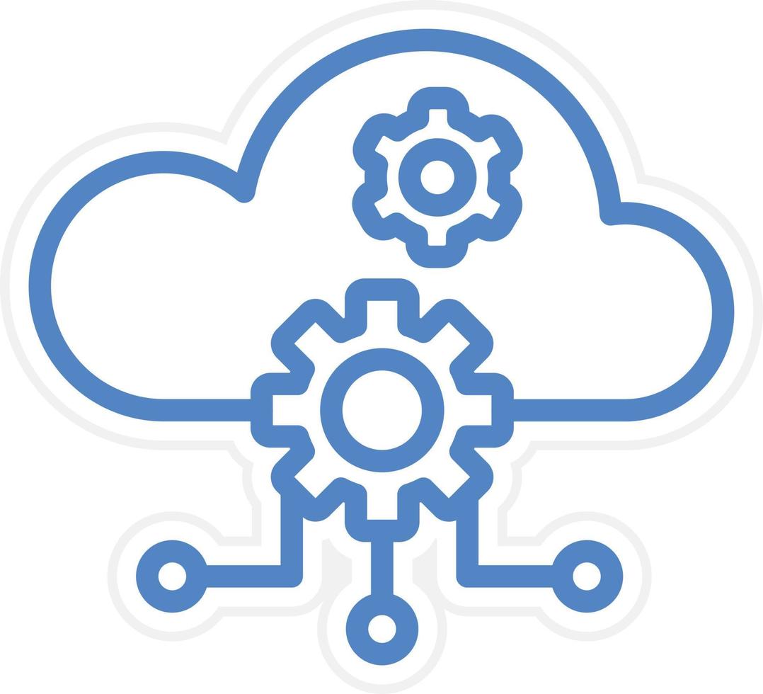 nube informática vector icono estilo