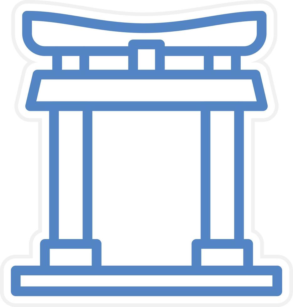 Torii Gate Vector Icon Style