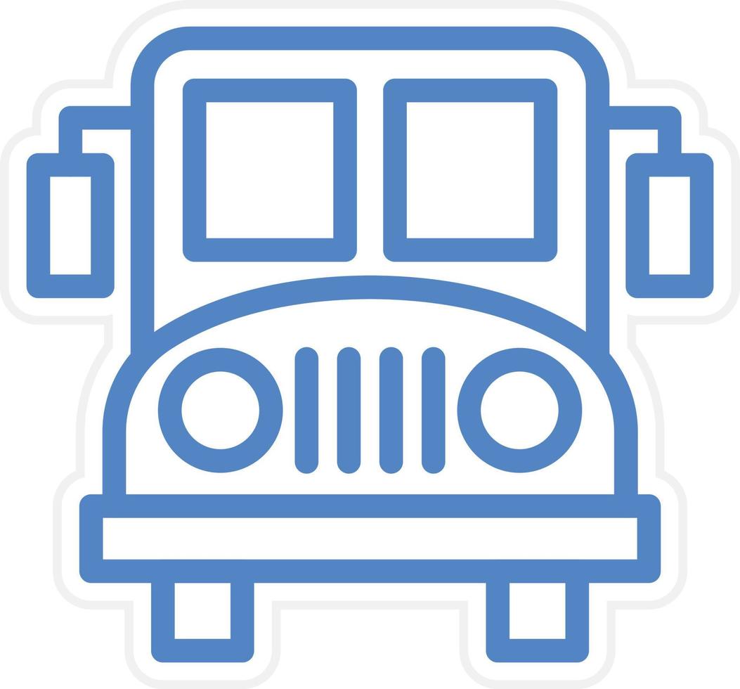 School Bus Vector Icon Style