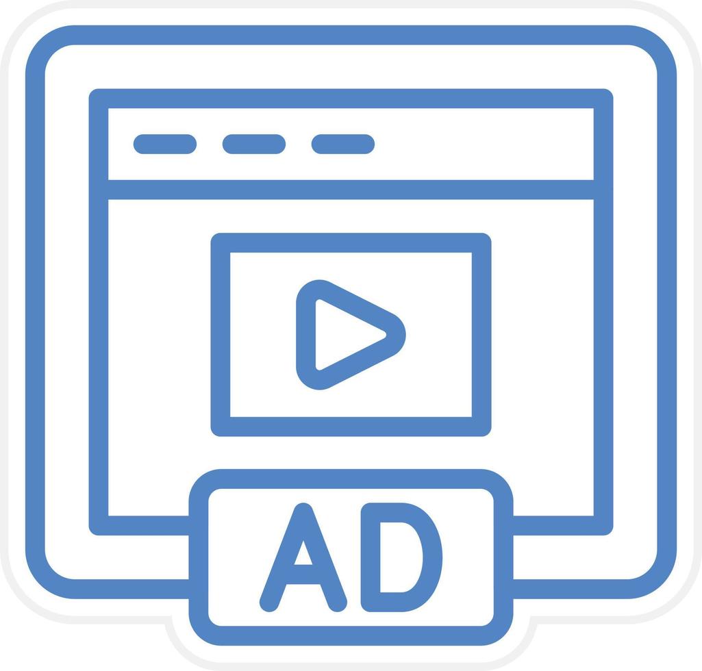 Website Ads Vector Icon Style